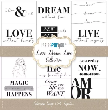 SUPER DEAL **40%** PapersForYouLove Dream Live 17x17cm Paper Kit