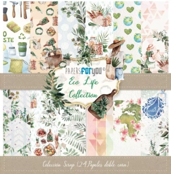 Kit de Scrapbooking Eco Life PapersForYou 15x15cm