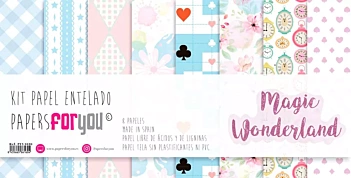 SUPER DEAL **40%** PapersForYouKit 8 Magic Wonderland Fabric Paper Magic Wonderland 30x30cm