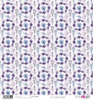 SUPER DEAL **40%** PapersForYouRice Paper Scrap Lilac Floral Pattern The Flowering Project 30x30cm