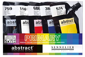Set 5 Acrílicos Abstract Colores Primarios Sennelier 120ml