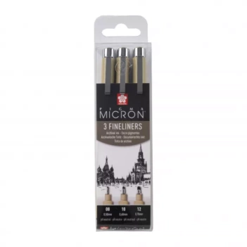 Set de 3 Rotuladores Calibrados Sakura Pigma Micron