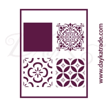 Plantilla de Stencil de Flores alegría 30x42cm T-33082 