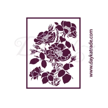 Plantilla de Stencil Rosas 21x30cm T-3160