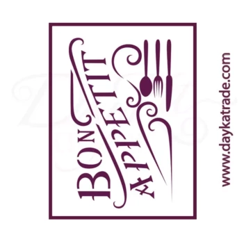 SUPER DEAL **50%** Dayka Trade Stencil V-347 Bon appetit 15x21cm