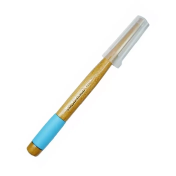 Portaplumillas ergonómico con mango azul y tapa Tachikawa