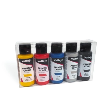 KIT de 5 tintas para maquetas 103 metalizadas Premium Colour Vallejo 60ml