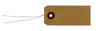 Artemio Brown tags with metal thread Kraft 11006808