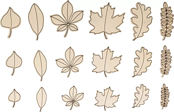 Artemio Silhouettes in MDF Autumn Leaves Fall In Love 