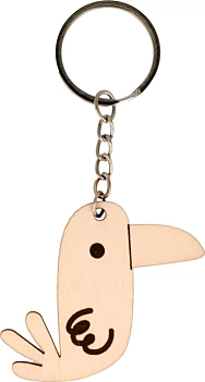 Artemio Wooden Keychain Safari Bird 