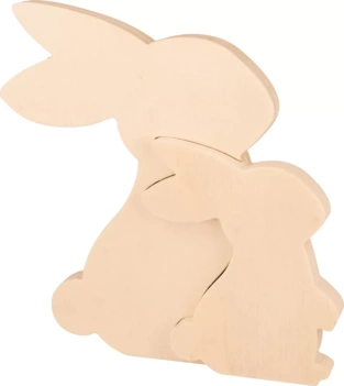 Artemio Wooden Figure Rabbits Butterfly 