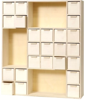 Calendario de Adviento de madera Maletín Artemio
