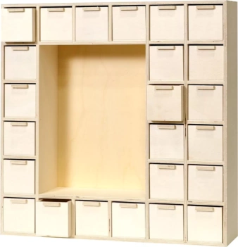 Calendario de Adviento de madera 3 Nichos Artemio