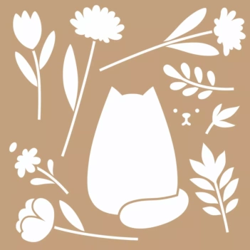 Artemio Set 2 Cat Stencil Templates Life is Simple 