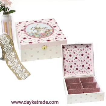 Dayka Trade Mini wooden sewing box 22x25cm