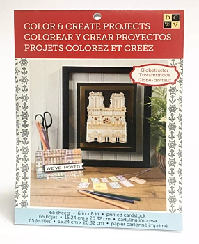 Set de scrapbooking Color & Create Globetrotter DCWV 15x20cm