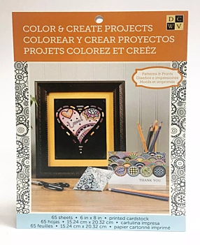 Set de scrapbooking Color & Create Patterns & Prints DCWV 15x20cm