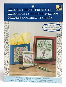 Set de scrapbooking Color & Create Butterflies & Birds DCWV 15x20cm