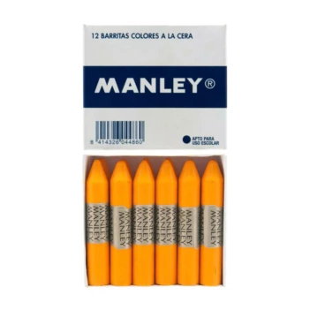 Caja de cartón de 12 ceras amarillo oscuro Manley