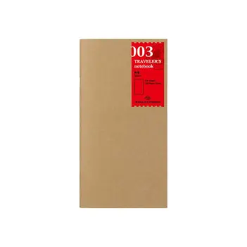 Traveler's Company Plain Notebook Refill 003, 21x11cm
