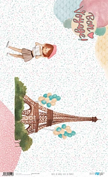 Papel de arroz Vive la France Summer Trip PapersForYou 54x33cm