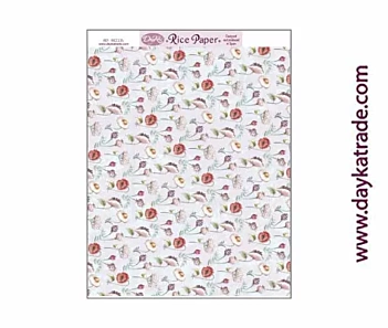 Papel de arroz Flores Dayka 22,4x29,5cm