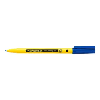 Box of 10 Noris 307 blue felt-tip pens by Staedtler, 0.6 mm