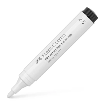 Witte Marker Pitt Artist Pen ronde punt 2,5 mm Faber-Castell
