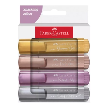 Set of 4 Textliner 46 Metallic Faber-Castell Markers