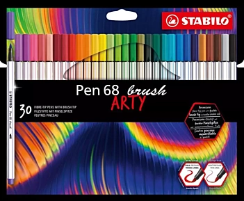 Set Arty 30 Rotuladores STABILO Pen 68 Brush