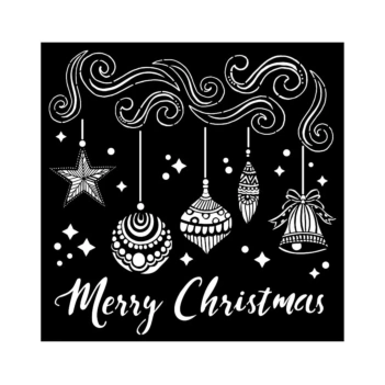 SUPER DEAL **40%** Stamperia Stencil Template Merry Christmas Bells 18x18cm