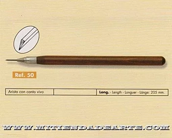 Buril especial para grabado mango de madera  GR-050