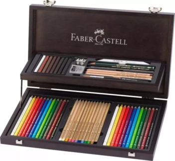 Faber-Castell Art and Graphic Compendium 54 Piece Wooden Case
