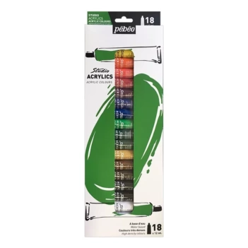 Set 18 Tubos Acrílicos Studio Acrylics Pebeo 12ml