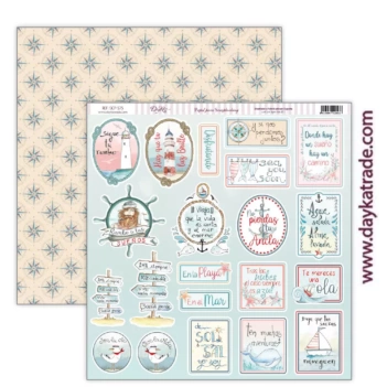 Papel Recortables Frases Mensaje en una Botella Dayka 30x30cm