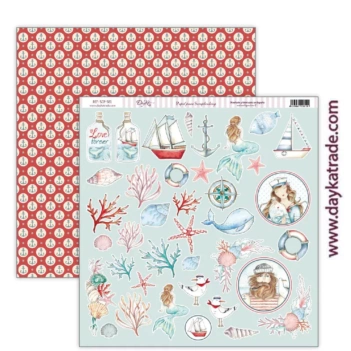 Dayka Trade Paper Cut-out Figures Message in a Bottle 30x30cm