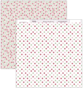 Papel Fondo rosa pajaritos 30x30cm Dayka