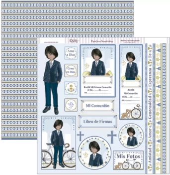 Papel Niño traje azul 30x30cm Dayka