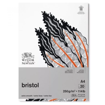 Bloco Papel Bristol Extraliso Winsor & Newton A4 250g