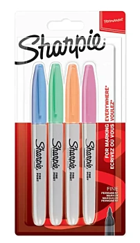 Set 4 Rotuladores Permanentes Punta Fina Pastel Sharpie