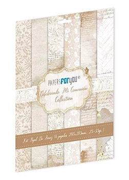 SUPER DEAL **40%** PapersForYouKit 6 Rice Paper Brown Girl Celebrating my Communion 30x21cm