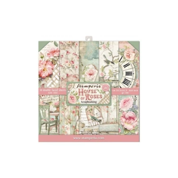Set de scrapbooking House of Roses Stamperia 20x20cm

