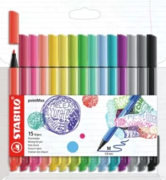Set 15 assorted felt-tip pens 02 STABILO PointMax 0.8