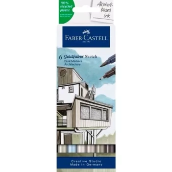 Case of 6 Architecture Goldfaber Sketch Dual Faber-Castell Markers