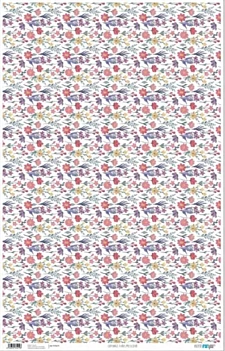 SUPER DEAL **40%** PapersForYou Multicolour Flowers Cardboard Paper 32x48cm