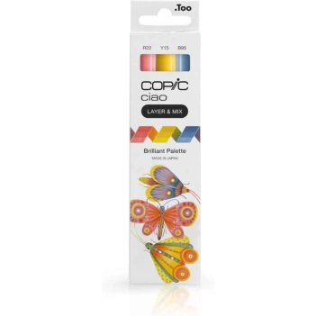 Set of 3 alcohol markers Brilliant Palette Layer &amp; Mix Copic Ciao