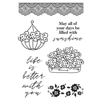 Sellos Transparentes Flower Shoppe Kaisercraft

