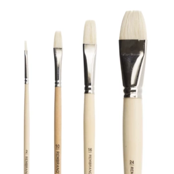 Pincel Cerda Plano Mango Largo Serie 200 Rembrandt