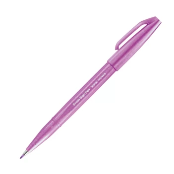 Rotulador Sign Pen Brush Burgundy Pentel