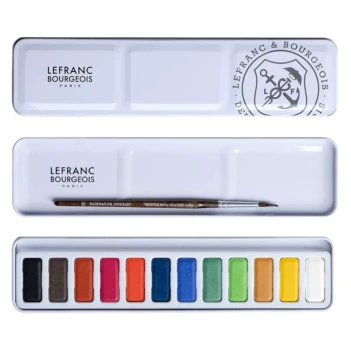 Estuche Metálico 12 Acuarelas Lefranc Bourgeois